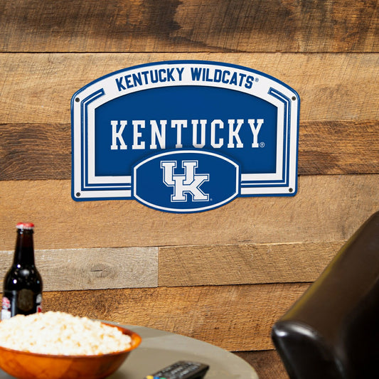 Team Sports America Signature - University of Kentucky USA Embossed Steel Wall Sign, 11" x 17"