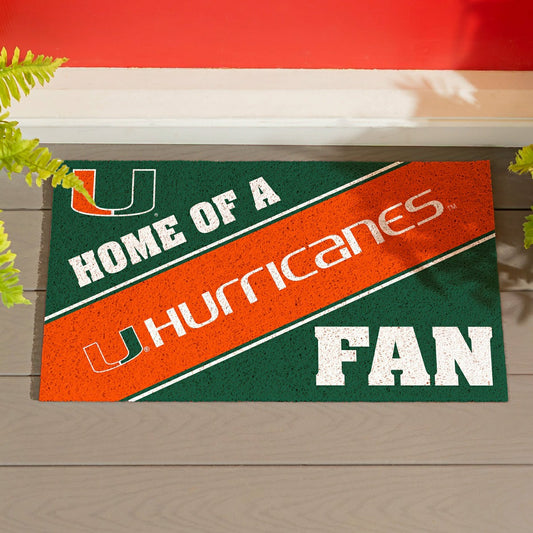 Team Sports America Trending - University of Miami, PVC Mat COLOR, Home of a Fan