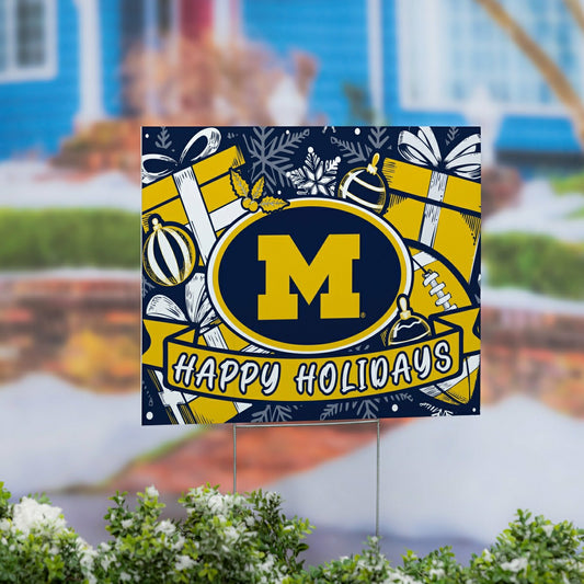 Team Sports America Everyday - University Of Michigan Yard Sign, Holiday