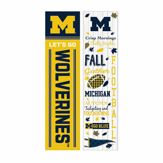 Team Sports America Classic - 46" Double Sided Leaner, University Of Michigan, Fall Seasonal