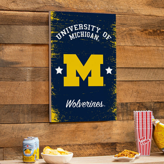 Team Sports America Best Seller - University Of Michigan Wood Wall Sign, 16x24