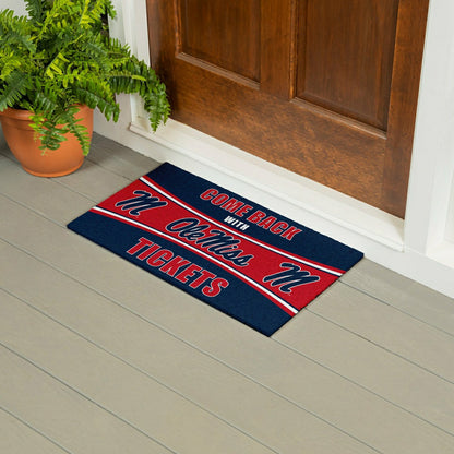 Team Sports America Recommended - 28" x 16" PVC Trapper Mat, Come Back with Tickets, University of Missi