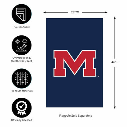 Team Sports America Classic - University of Mississippi Applique House Flag