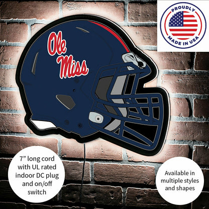 Team Sports America Trending - LED Wall Decor, Helmet, University of Mississippi
