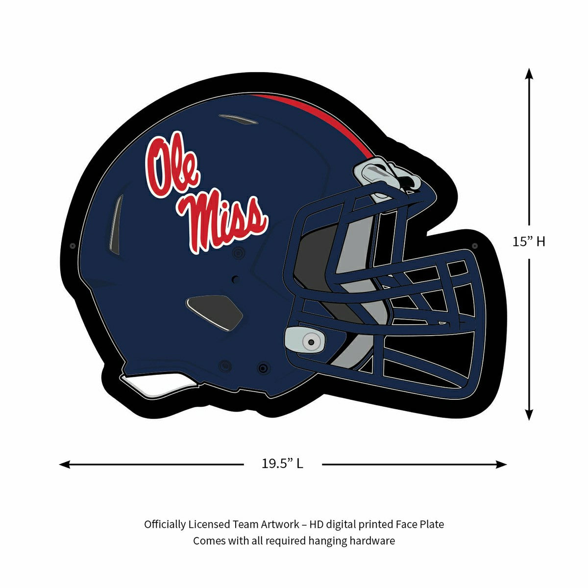 Team Sports America Trending - LED Wall Decor, Helmet, University of Mississippi