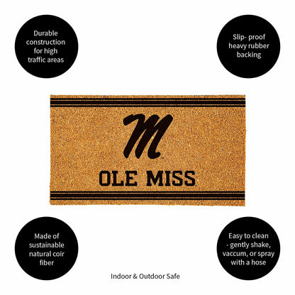 Team Sports America Recommended - University of Mississippi, Coir Mat 1C