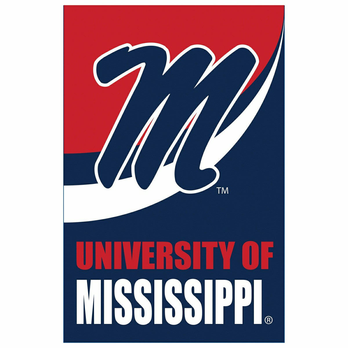 Team Sports America Classic - University of Mississippi Burlap Flag House Size