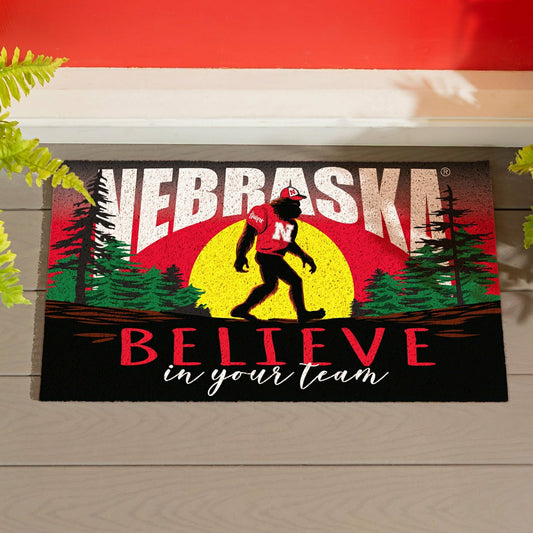 Team Sports America Trending - University of Nebraska Bigfoot PVC Mat, 28"x16"