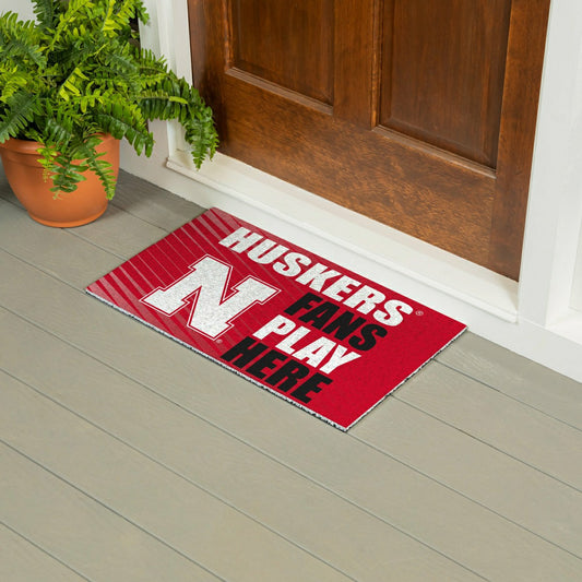 Team Sports America Essential - University of Nebraska Fan Mat, 28"x16"
