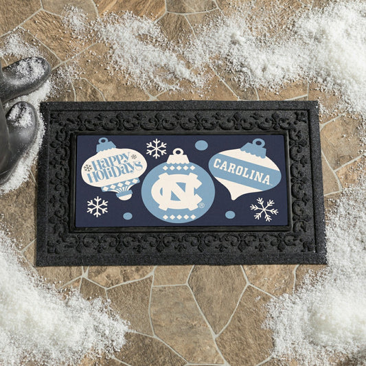 Team Sports America Everyday - University of North Carolina Holiday Flocked Coir Sassafras Switch Mat