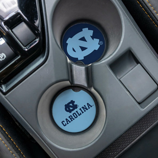 Team Sports America Recommended - University of North Carolina Car Coaster Set, 2pc