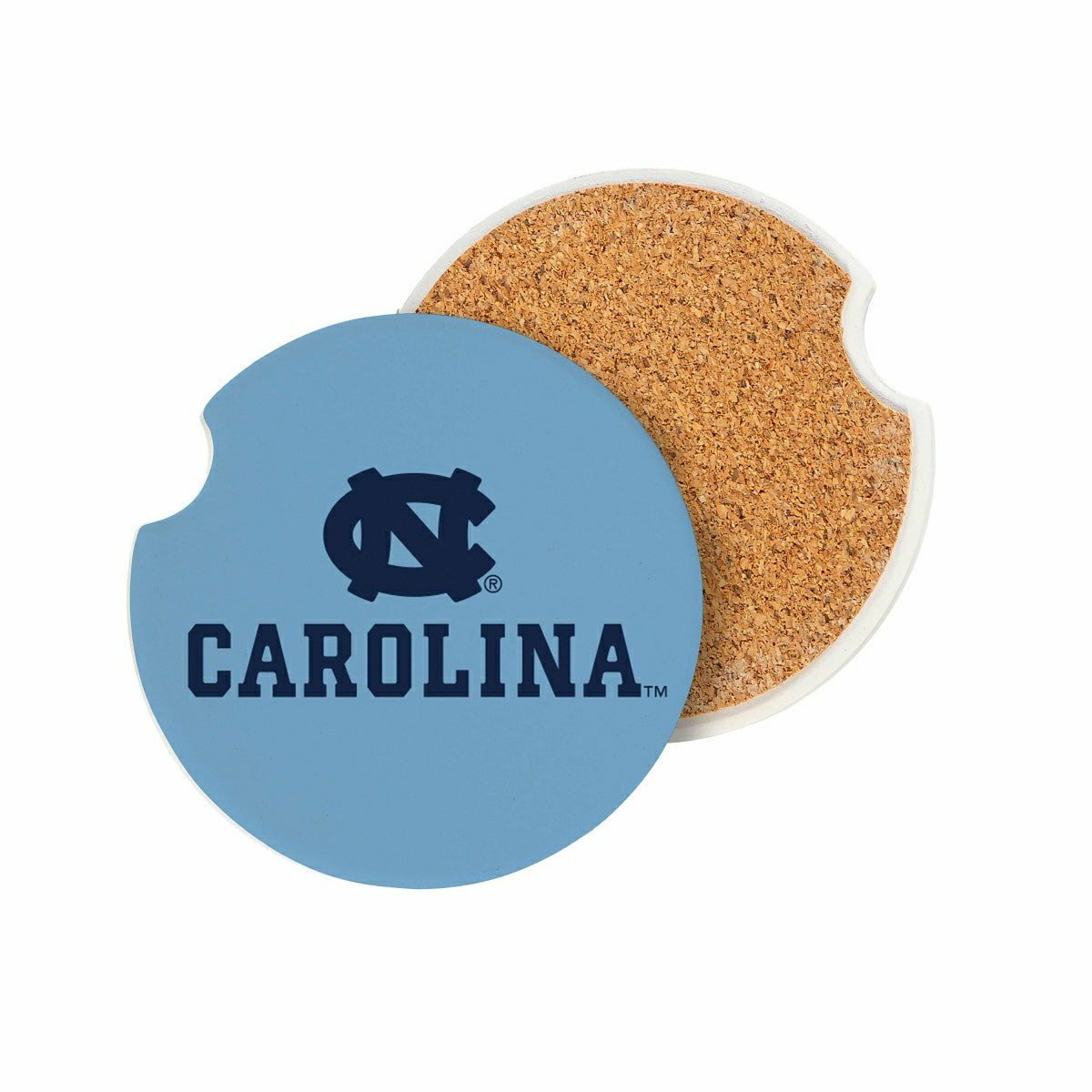 Team Sports America Recommended - University of North Carolina Car Coaster Set, 2pc