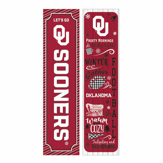 Team Sports America Everyday - 46" Double Sided Leaner, University of Oklahoma, Winter Seasonal