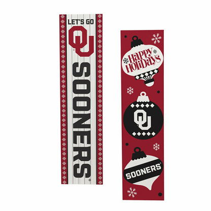 Team Sports America Best Seller - 47" Double Sided Leaner, University of Oklahoma, Christmas