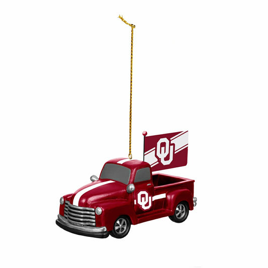 Team Sports America Exclusive - University of Oklahoma Rally Truck Ornament, Set of 2