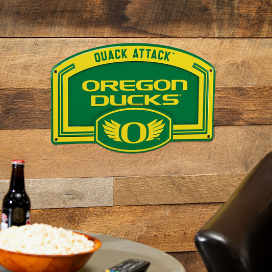 Team Sports America Classic - University of Oregon USA Embossed Steel Wall Sign, 11" x 17"