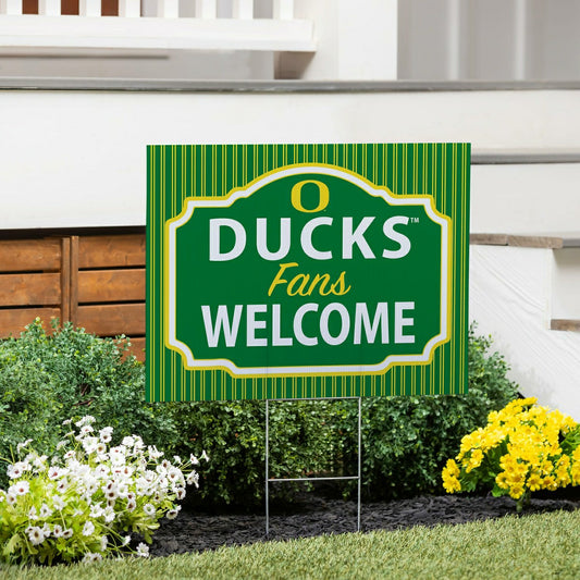 Team Sports America Essential - University of Oregon Coroplast Yard Sign, "Fans Welcome"