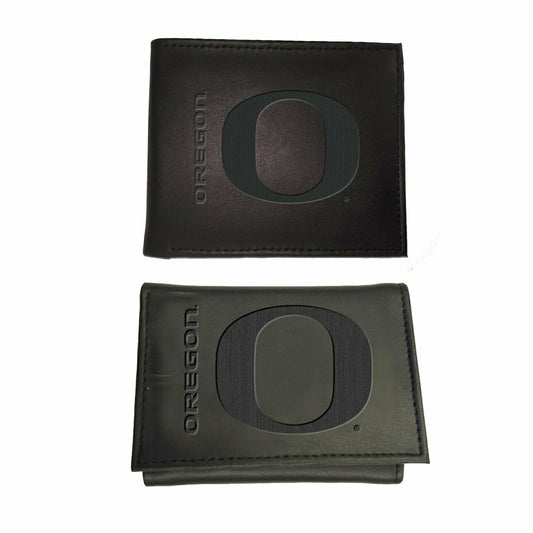 Team Sports America Everyday - University of Oregon, Bi-Fold and Tri-Fold Wallet Gift Set, Black