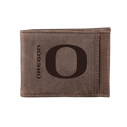 Team Sports America Best Seller - Front Pocket Wallet w/ RFID Blocking, University of Oregon, Brown