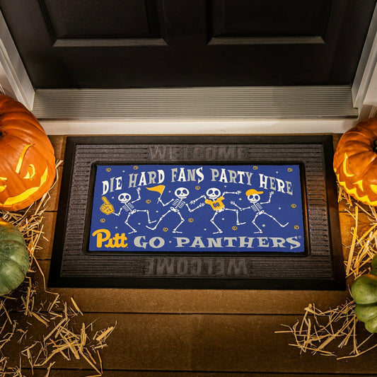 Team Sports America Essential - University of Pittsburgh Flocked Coir Halloween Sassafras Switch Mat,