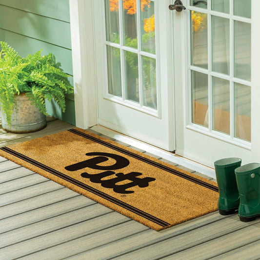 Team Sports America Trending - University of Pittsburgh Extra Large One Color Coir Mat, 60"x24"