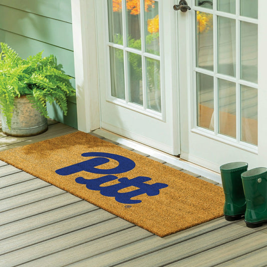Team Sports America Best Seller - University of Pittsburgh Extra Large Full Color Coir Mat, 60"x24"