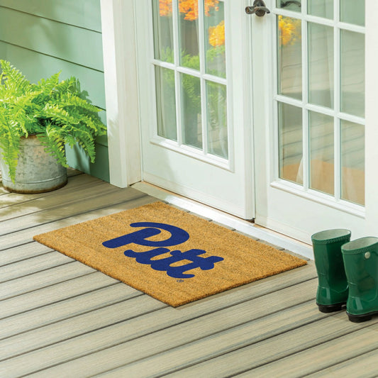 Team Sports America Signature - University of Pittsburgh Large Full Color Coir Mat, 36"x24"