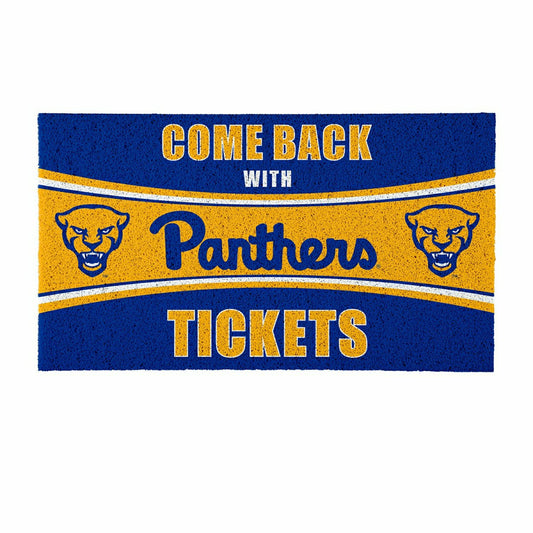Team Sports America Essential - 28" x 16" PVC Trapper Mat, Come Back with Tickets, University of Pitts