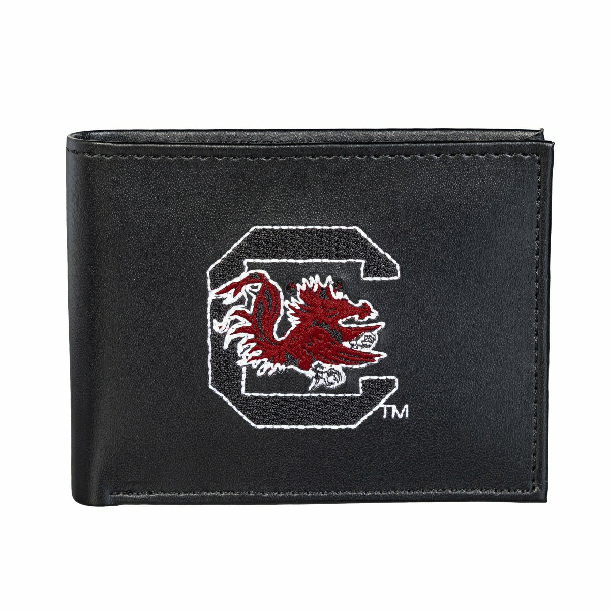 Team Sports America Trending - University of South Carolina Black Bi-Fold Embroidered Wallet w/ RFID Blocking
