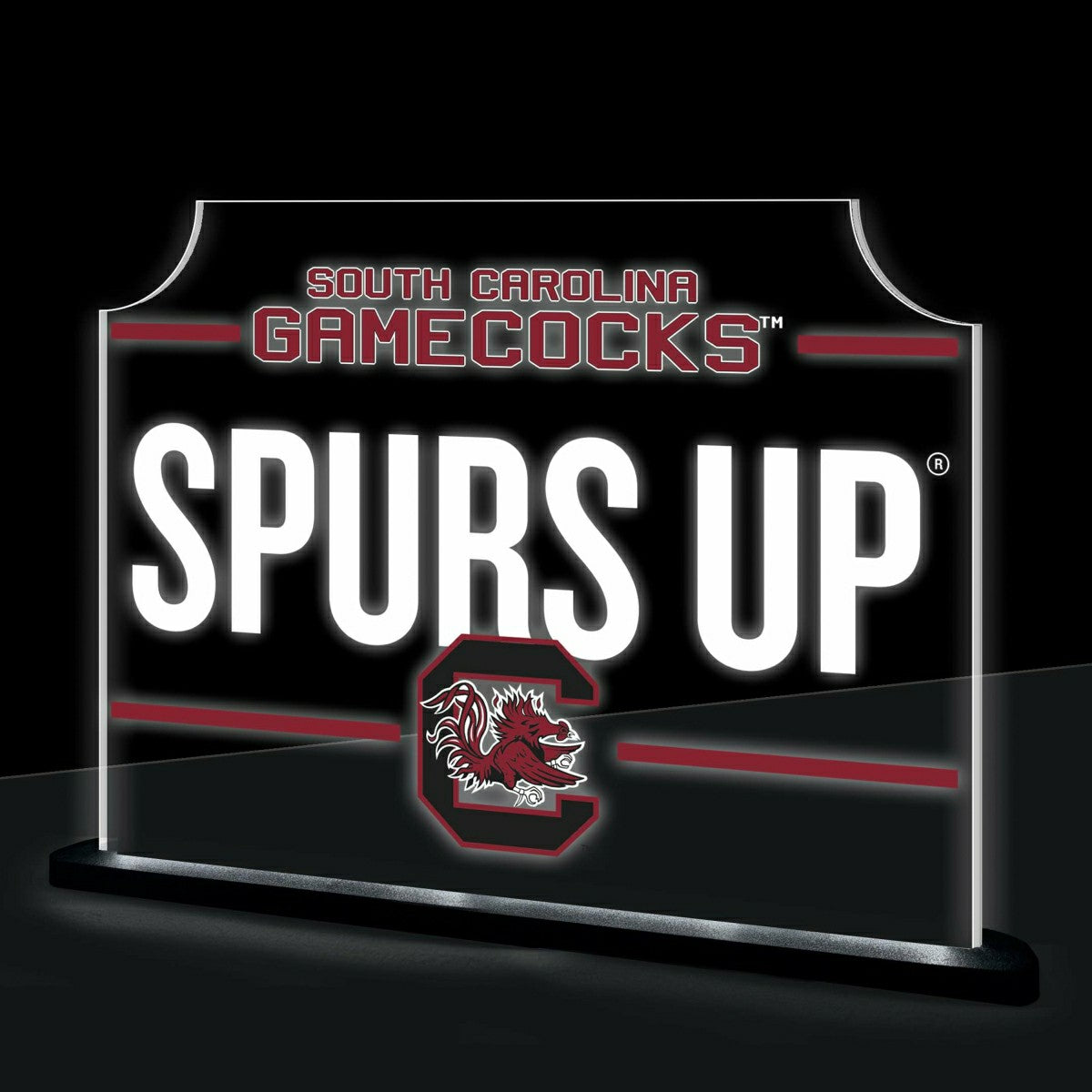 Team Sports America Exclusive - University of South Carolina College Rectangle Desklite LED Decor