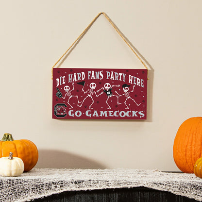Team Sports America Signature - University of South Carolina Halloween Wood Wall Sign, 6x11