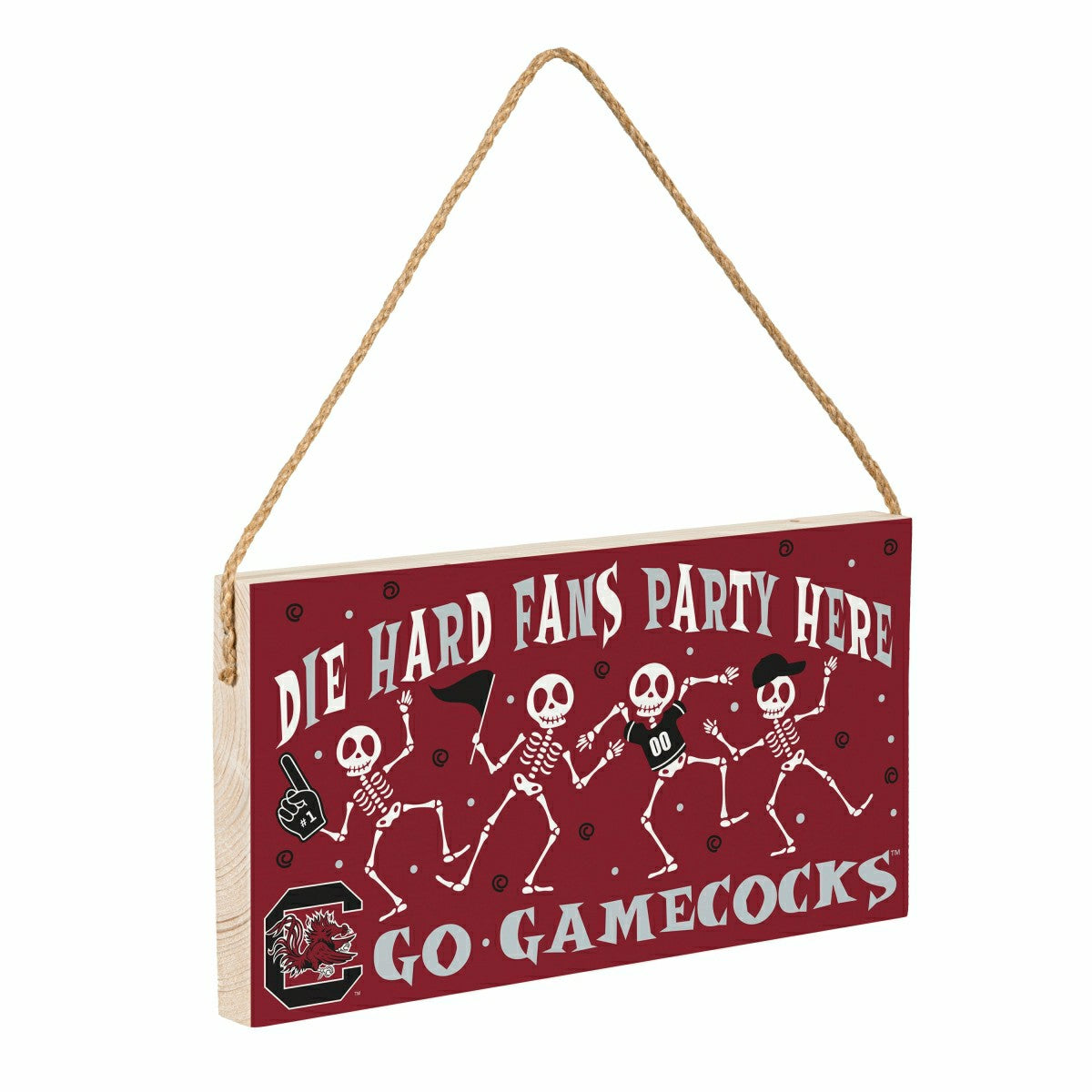 Team Sports America Signature - University of South Carolina Halloween Wood Wall Sign, 6x11
