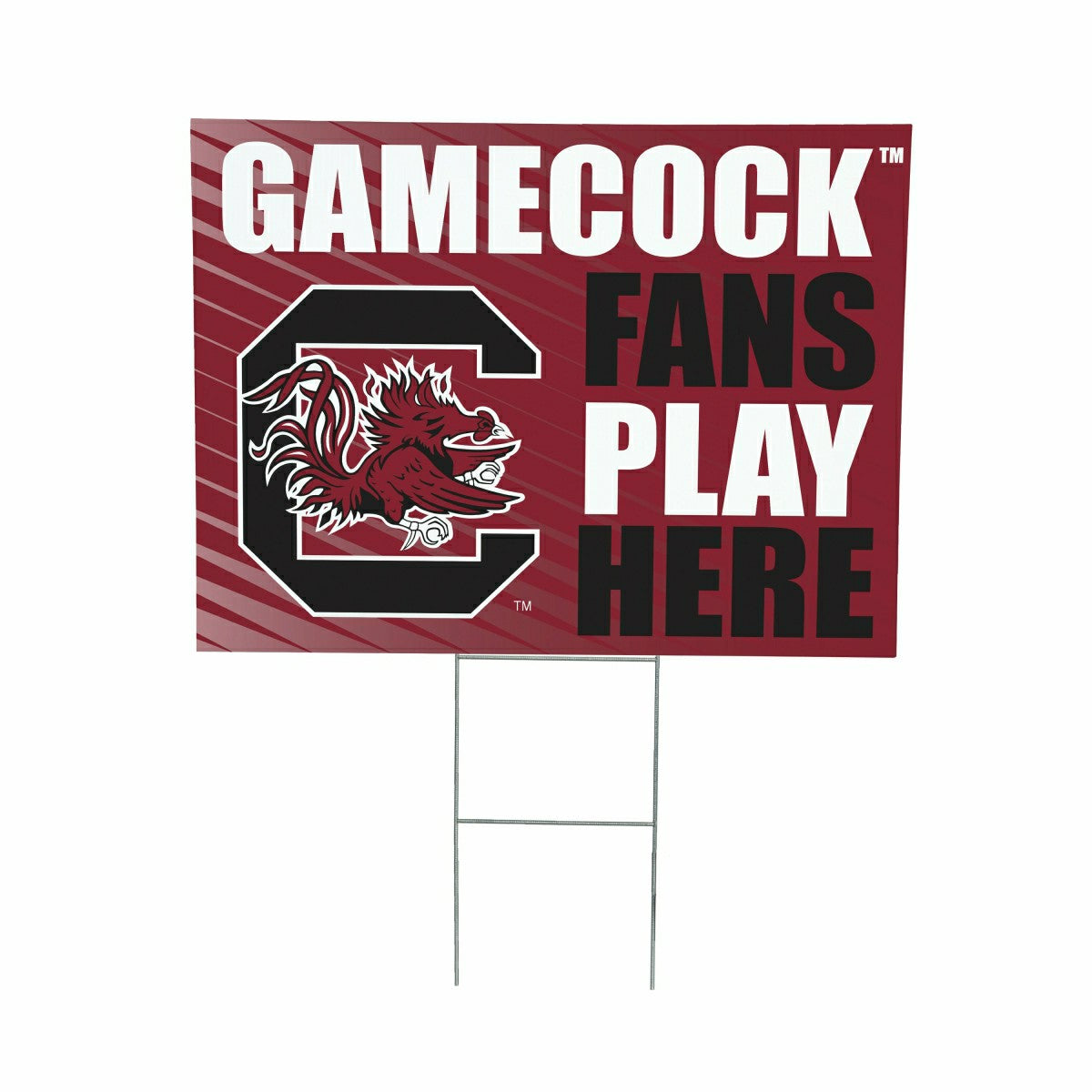 Team Sports America Signature - University of South Carolina Coroplast Yard Sign "Fans Play Here"