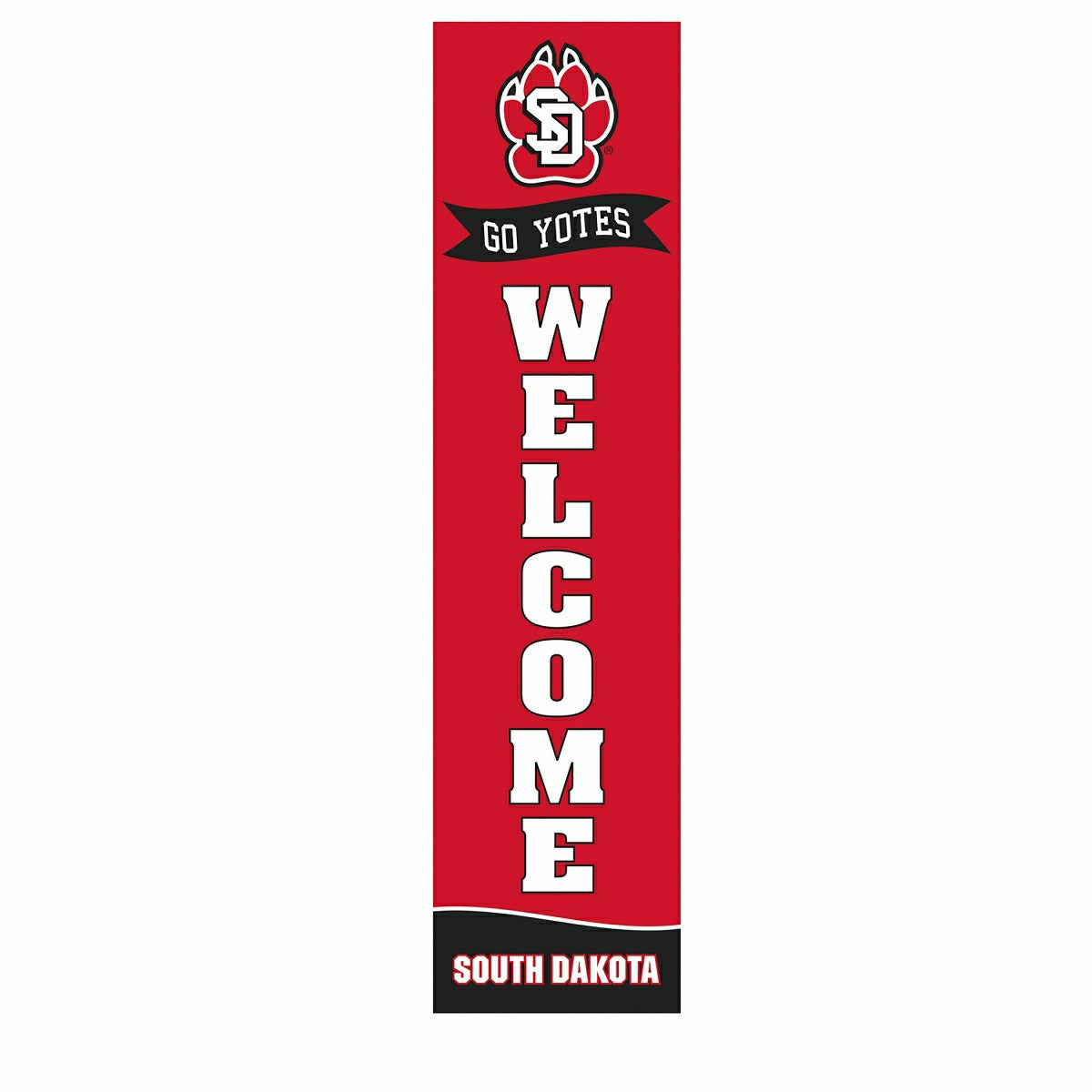 Team Sports America Classic - University of South Dakota Large Single Sided Leaner, 46"