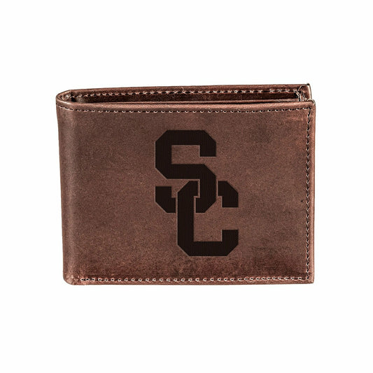 Team Sports America Signature - University of Southern California, Bi-Fold Wallet, Brown, CH, 100% Gen