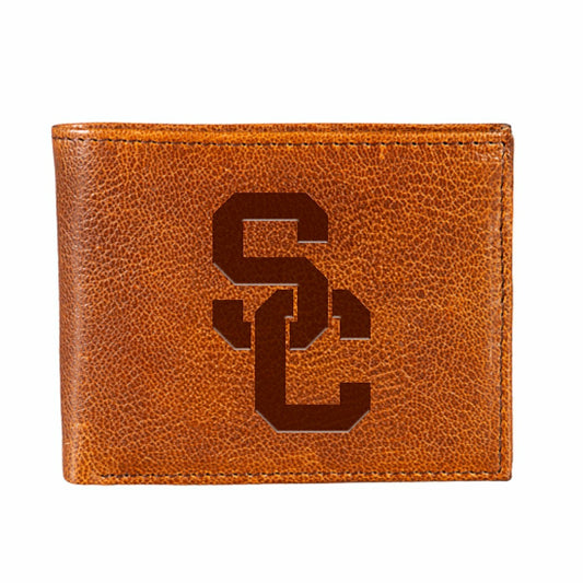 Team Sports America Essential - University of Southern California, Embossed Tumbled Leather Passcase B