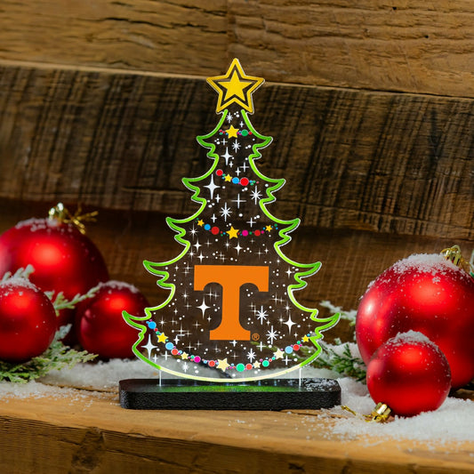 Team Sports America Exclusive - University of Tennessee College Holiday Tree Desklite LED Decor