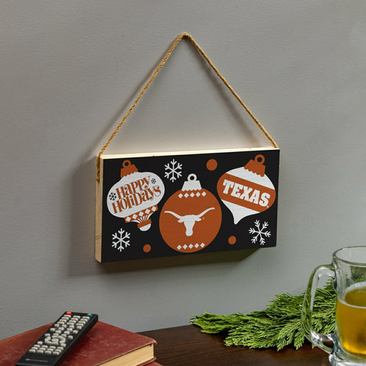 Team Sports America Value - University of Texas Holiday Wood Wall Sign, 6x11