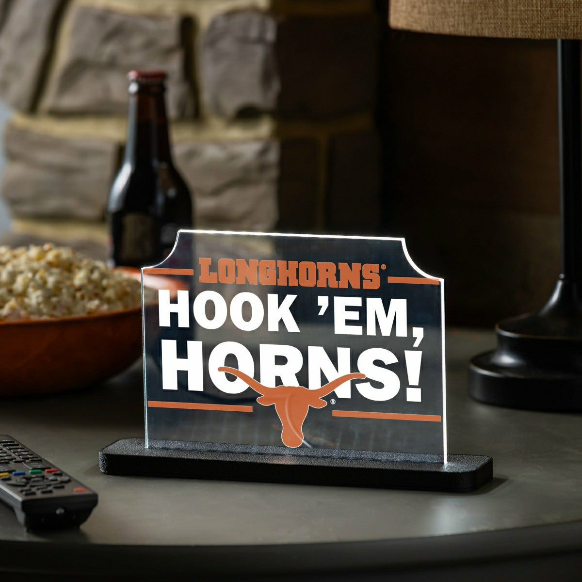 Team Sports America Recommended - University of Texas College Rectangle Desklite LED Decor