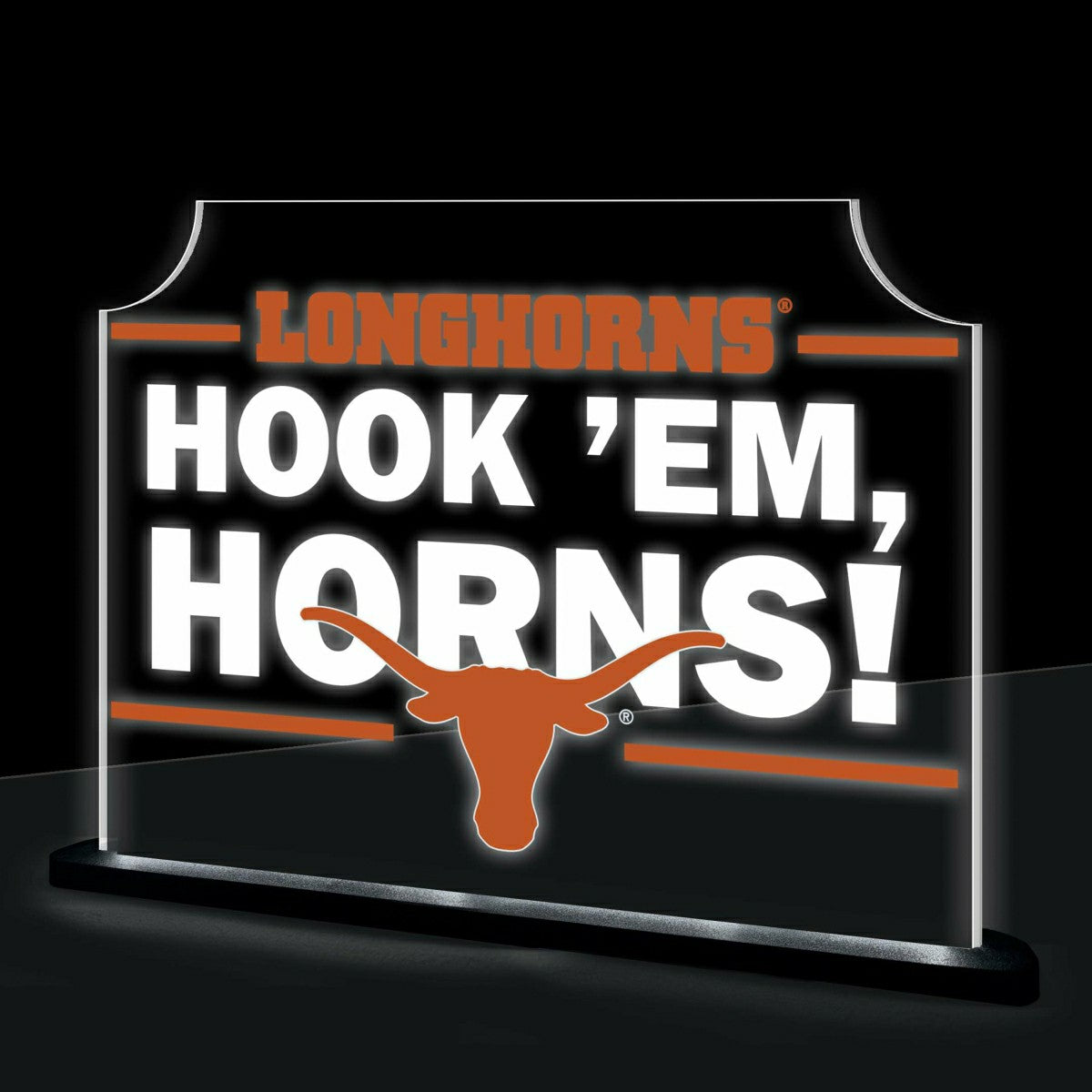 Team Sports America Recommended - University of Texas College Rectangle Desklite LED Decor