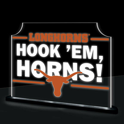 Team Sports America Recommended - University of Texas College Rectangle Desklite LED Decor