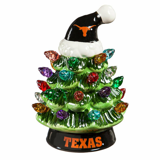 Team Sports America Everyday - 4" Mini LED Tabletop Christmas Tree, Set of 2, University of Texas