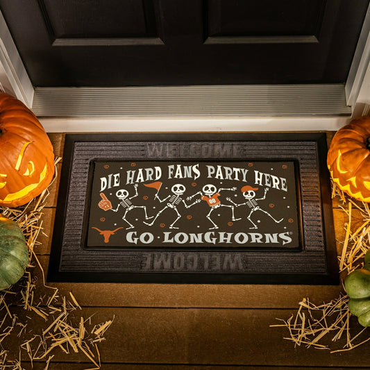 Team Sports America Exclusive - University of Texas Flocked Coir Halloween Sassafras Switch Mat, 22"x1