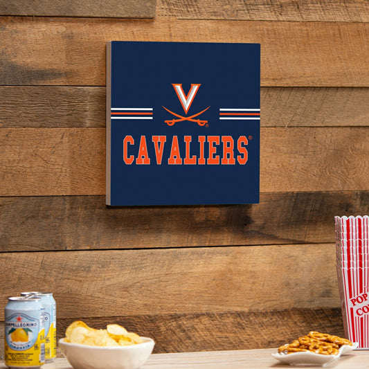 Team Sports America Essential - University of Virginia Wood Wall Sign, 12x12
