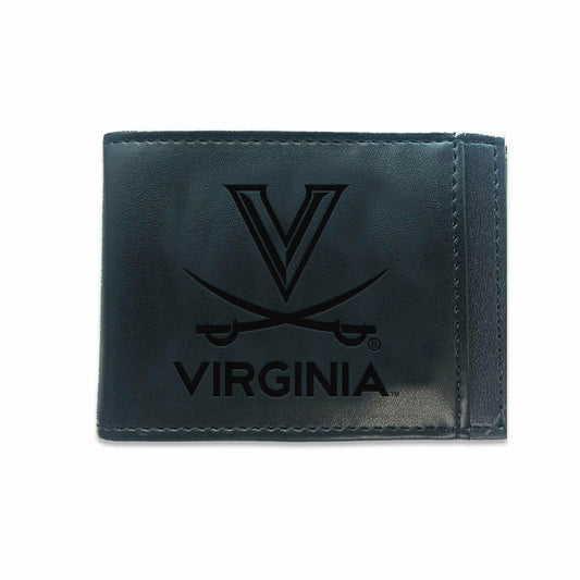 Team Sports America Trending - Front Pocket Wallet w/ RFID Blocking, University of Virginia, Black