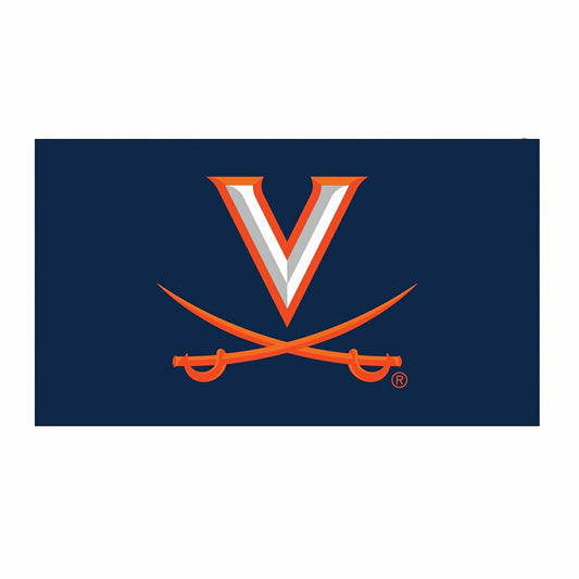 Team Sports America Recommended - Full Color PVC Mat, 16" x 28", University of Virginia
