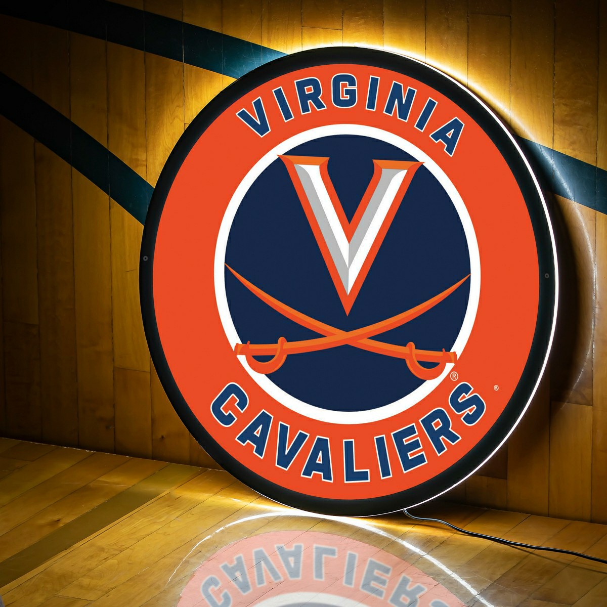 Team Sports America Value - LED Wall Decor, Round, University of Virginia