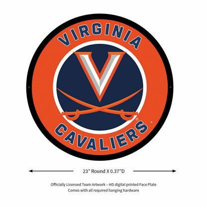 Team Sports America Value - LED Wall Decor, Round, University of Virginia