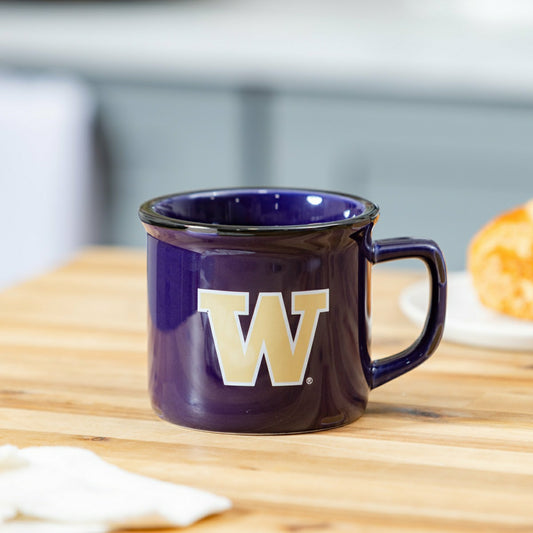 Team Sports America Trending - University of Washington Ceramic Camp Cup with Enamel Finish, 14oz