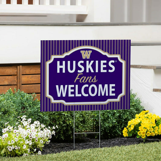 Team Sports America Everyday - University of Washington Coroplast Yard Sign, "Fans Welcome"